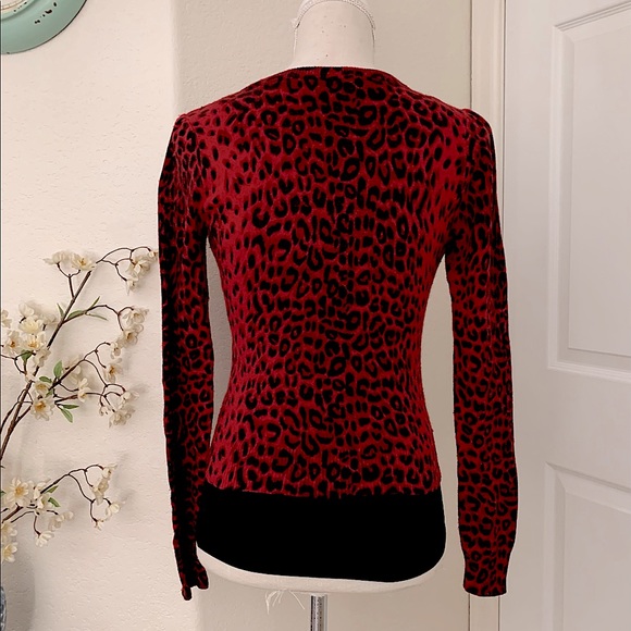 INC Animal Print Cardigan w/ Beaded Designs - Picture 11 of 13